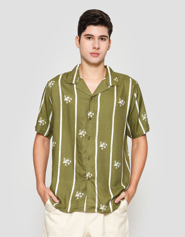 Casual Short Sleeve Rayon Shirt for Men – Allover Print