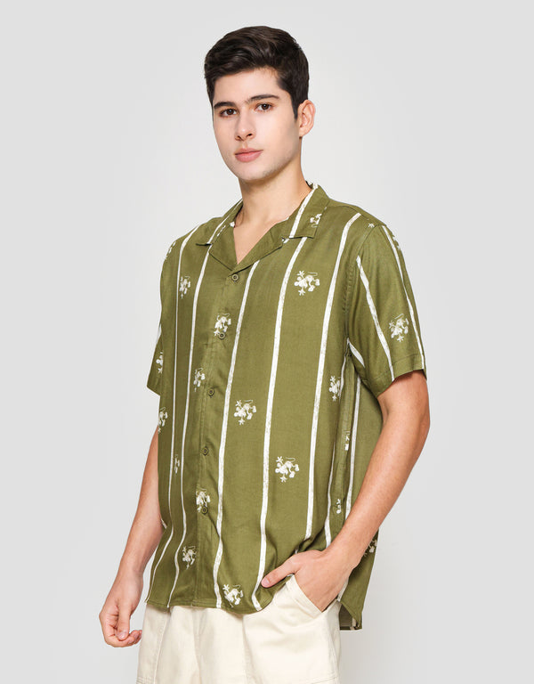 Casual Short Sleeve Rayon Shirt for Men - Allover Print - Image 2