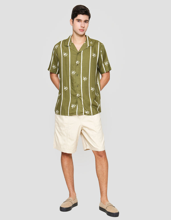 Casual Short Sleeve Rayon Shirt for Men - Allover Print - Image 4