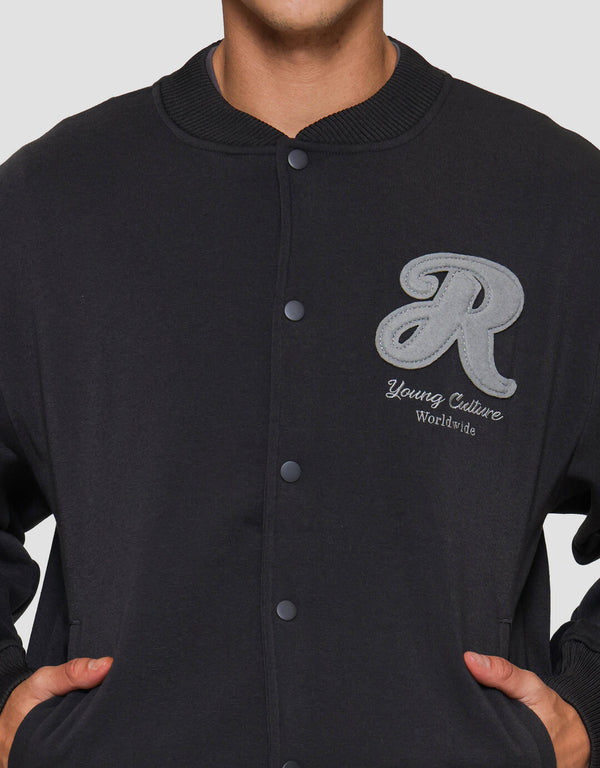 Casual Varsity Jacket with Patches for Men - Image 5