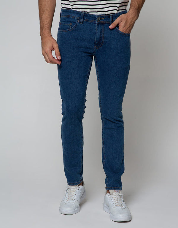 Classic Denim Long Pants for Men – Casual Stretch Fit Everyday Jeans