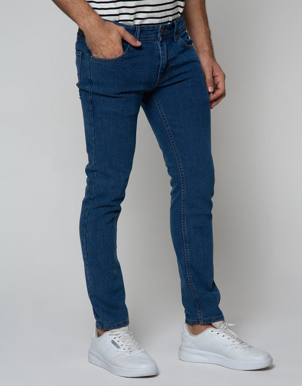 Classic Denim Long Pants for Men - Casual Stretch Fit Everyday Jeans - Image 2
