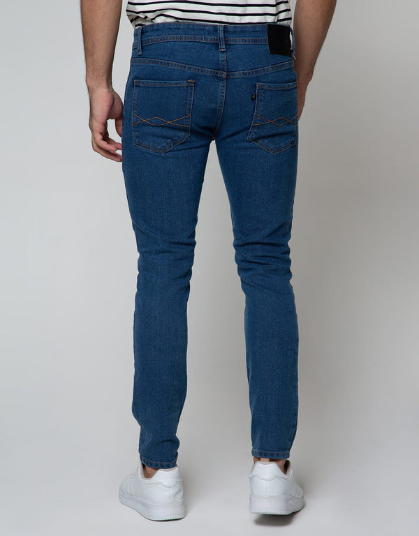Classic Denim Long Pants for Men - Casual Stretch Fit Everyday Jeans - Image 3