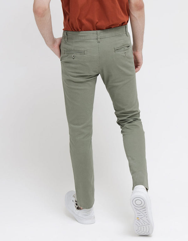 Classic Plain Chinos Pants for Men - Casual Slim Fit Trousers - Image 3