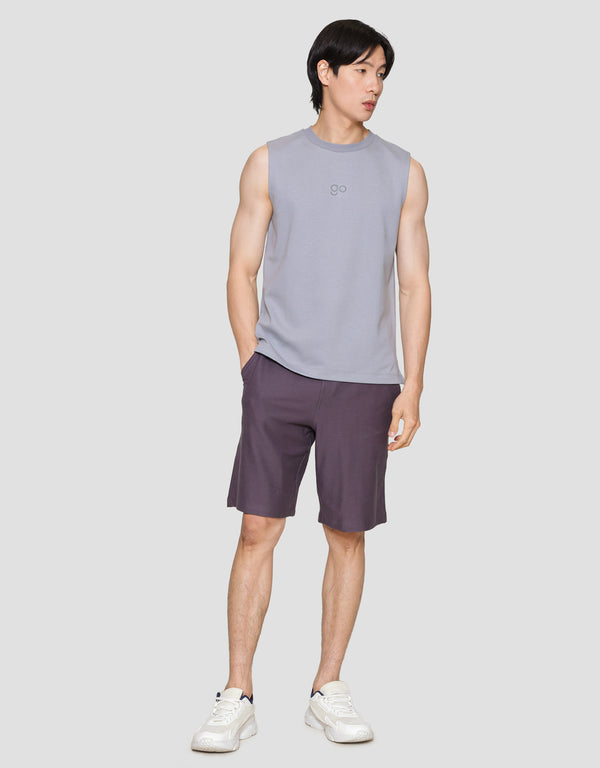 Classic Round Neck Sleeveless T-Shirt for Men - Soft Cotton Blend - Image 4