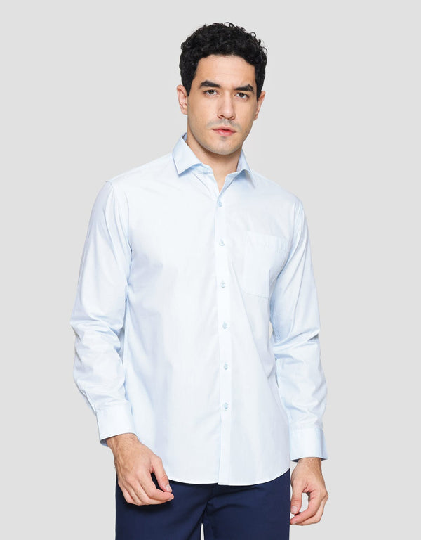 Classic Solid Long Sleeve Shirt for Men – Casual Cotton Button Down