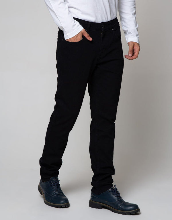Classic Stretch Denim Long Pants for Men - Comfort Fit Everyday Wear - Image 2