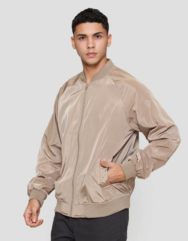 Men's Casual Bomber Jacket - Lightweight Polyester Outerwear with Zipper - Image 2