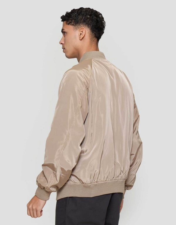 Men's Casual Bomber Jacket - Lightweight Polyester Outerwear with Zipper - Image 3