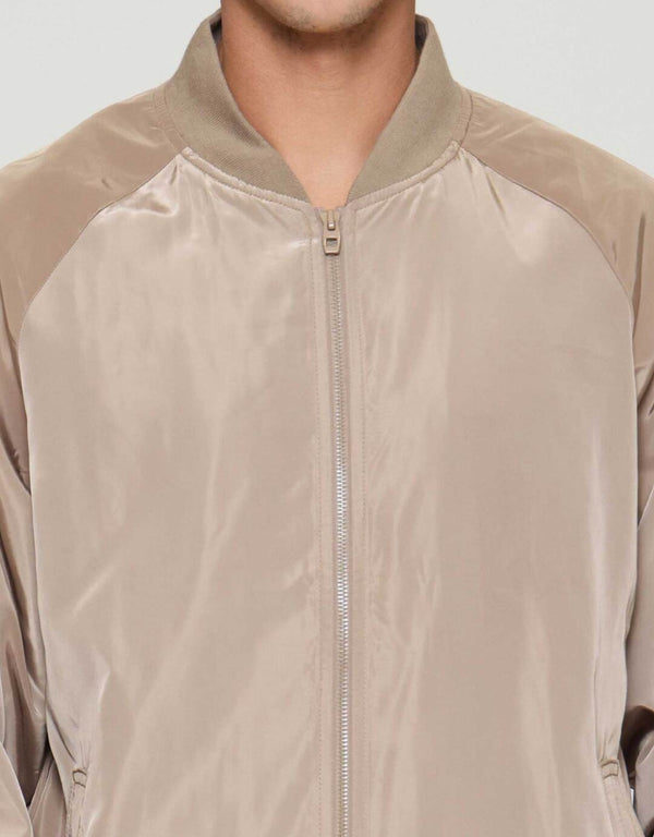 Men's Casual Bomber Jacket - Lightweight Polyester Outerwear with Zipper - Image 5