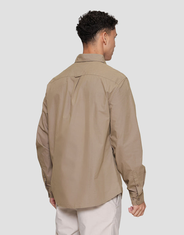 Men's Casual Solid Long Sleeve Shirt Soft Cotton Regular Fit - Image 3