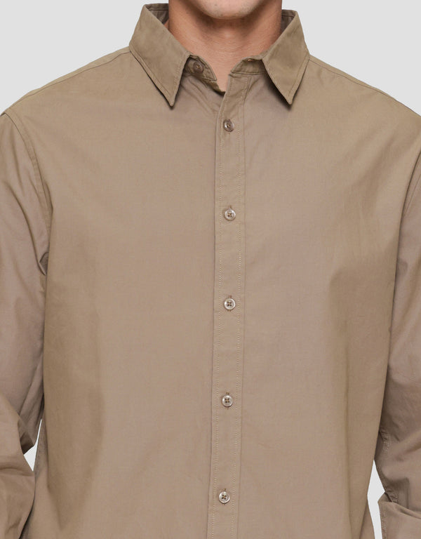 Men's Casual Solid Long Sleeve Shirt Soft Cotton Regular Fit - Image 5