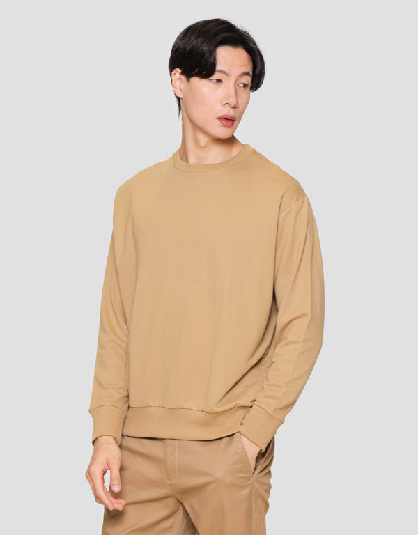 Men's Classic Fit Long Sleeve Crew Neck Sweatshirt - Soft Cotton Blend - Image 2