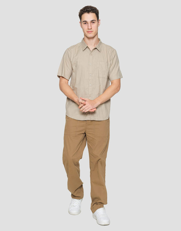 Men's Cotton Short Sleeve Shirt with Chest Pocket - Image 4