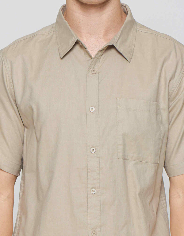 Men's Cotton Short Sleeve Shirt with Chest Pocket - Image 5