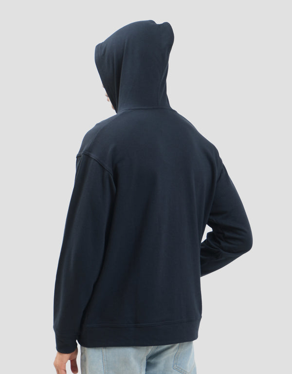 Men's French Terry Pullover Hoodie - Casual Cotton Blend Jacket - Image 3