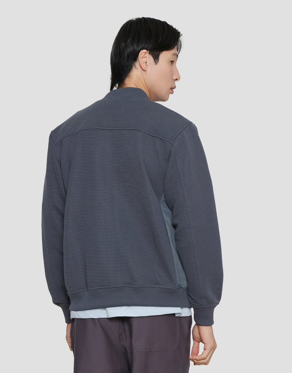 Men's Knit Ottoman Zip-Up Jacket Casual Polyester Outerwear - Image 3