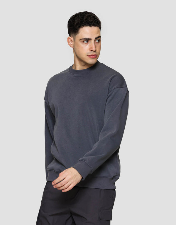 Men's Round Neck Fleece Sweater Casual Long Sleeve Pullover - Image 2
