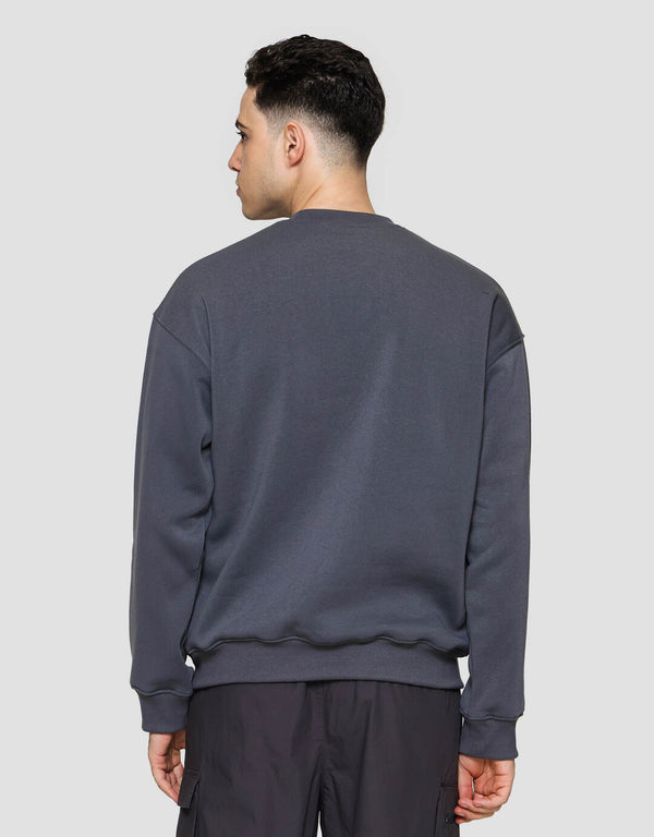 Men's Round Neck Fleece Sweater Casual Long Sleeve Pullover - Image 3