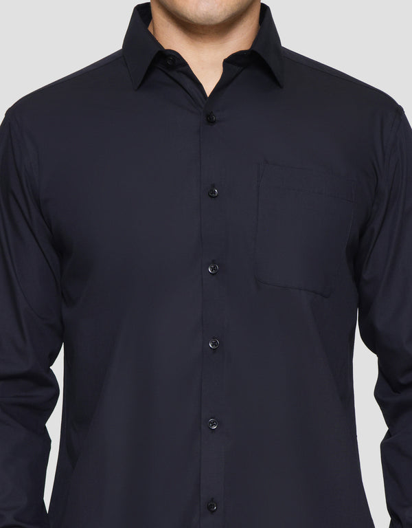 Men's Solid Long Sleeve Dress Shirt for Formal & Casual Wear - Image 5