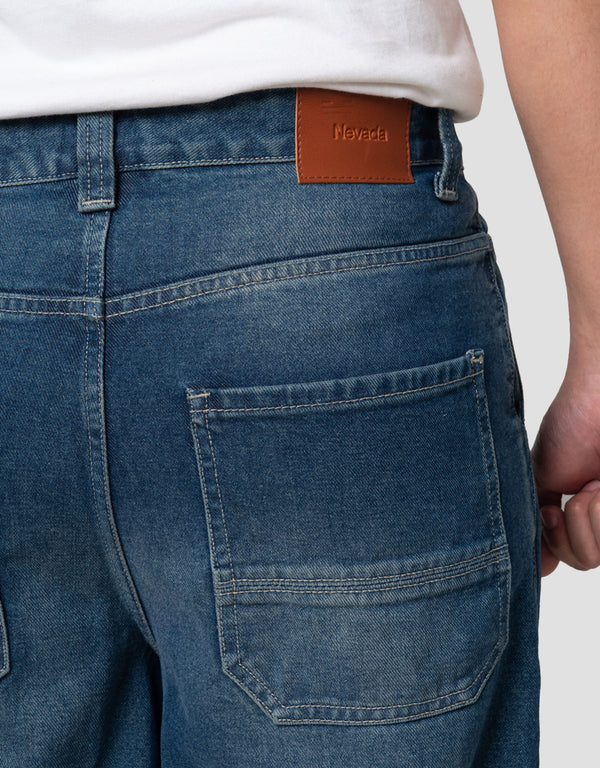 Vintage Baggy Fit Denim Jeans for Men - Casual Loose Pants - Image 5